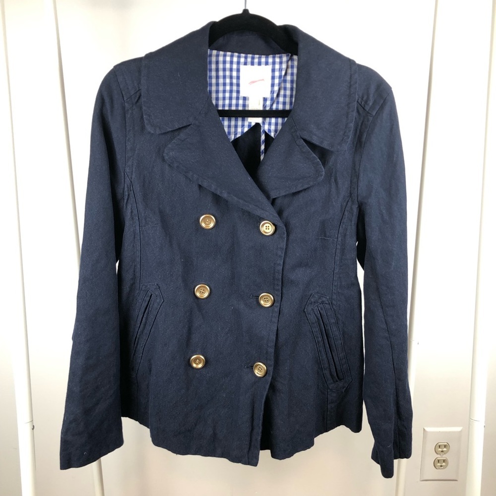 J Crew double breasted Denim Blazer 12